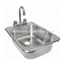 NSF Stainless Steel Hand Wash Sink with Tap Holes